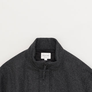 Still by Hand - Padded wool blouson - Charcoal