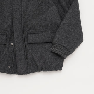 Still by Hand - Padded wool blouson - Charcoal