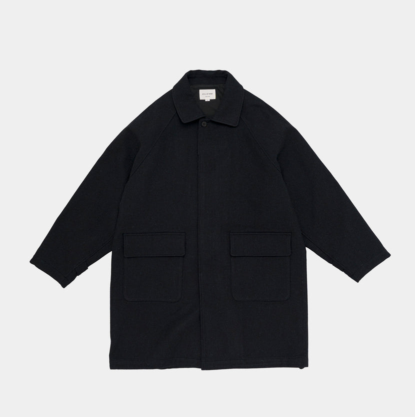 Still by Hand - W/N Ball Colar coat - Black navy
