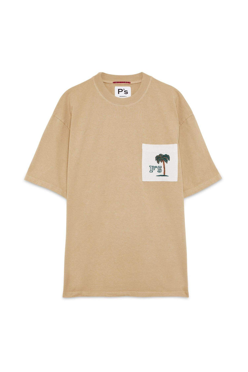 T-Shirt Pocket palm P'S - Beige