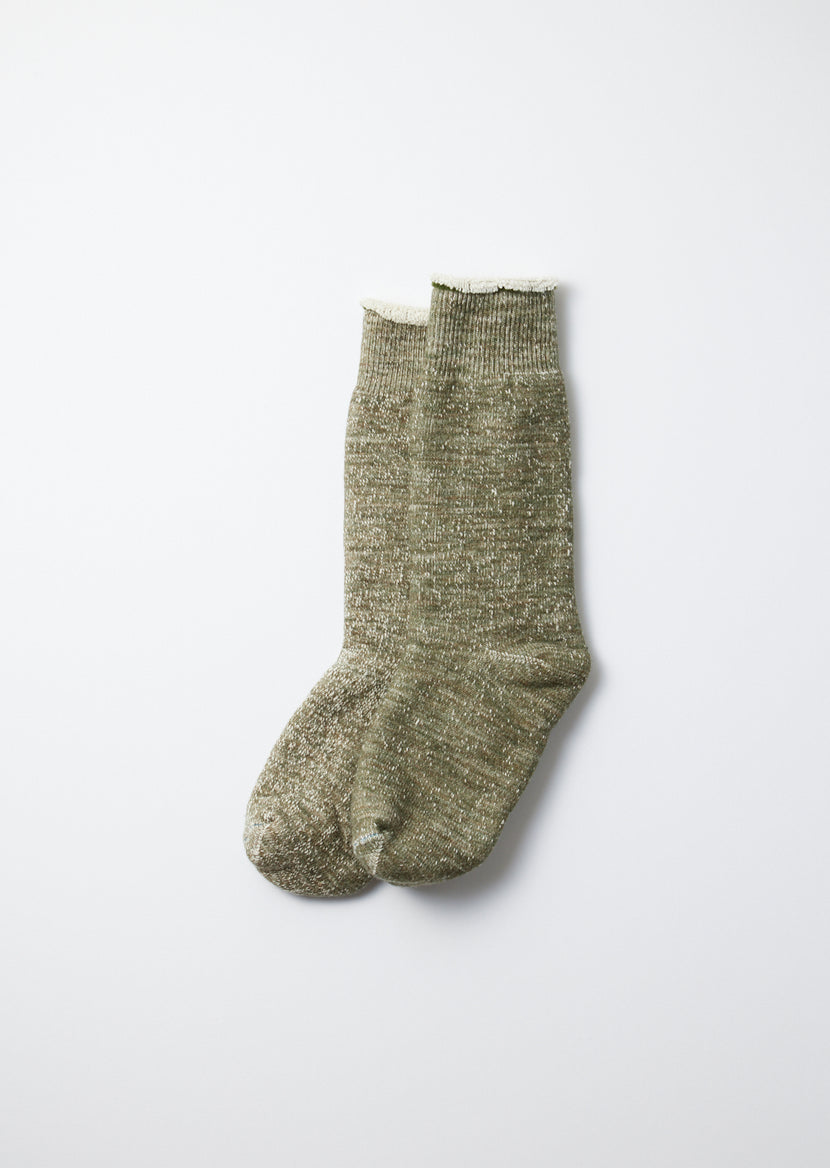 Rototo - R1001 Double Face Crew Socks - Army green