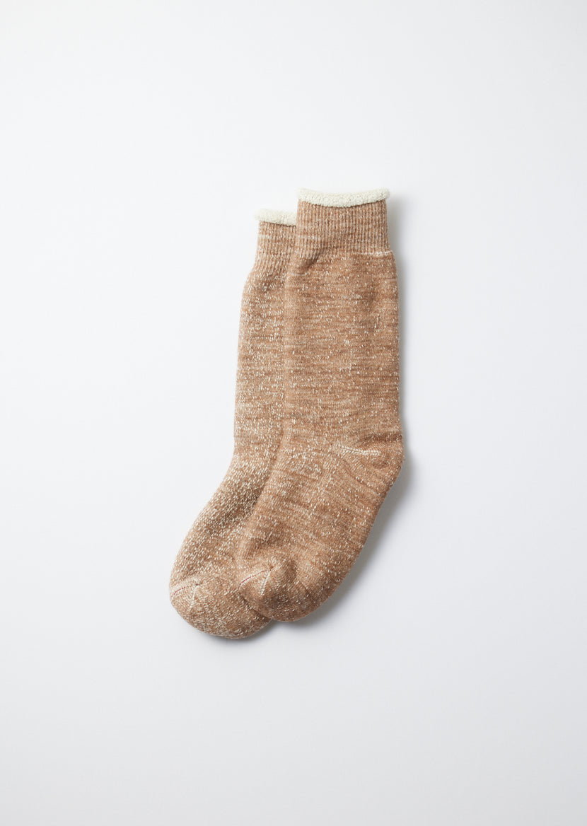 Rototo - R1001 Double Face Crew Socks - Camel