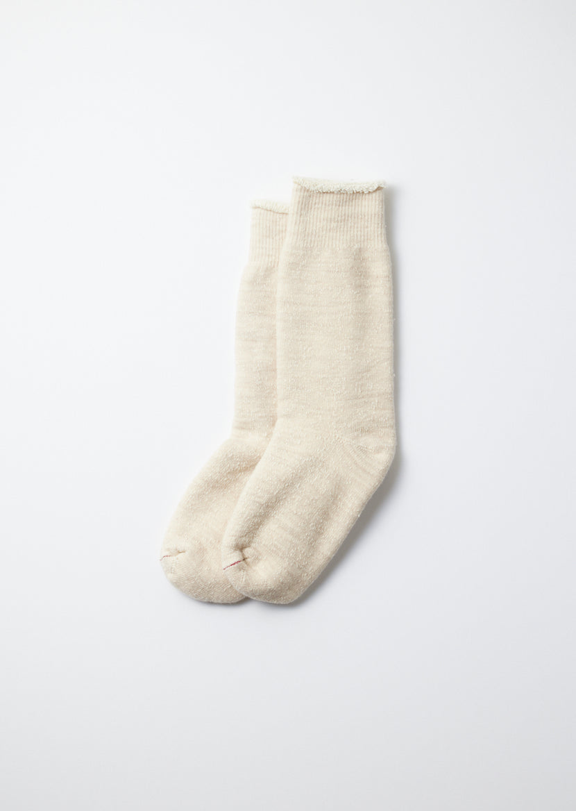 Rototo - R1001 Double Face Crew Socks - Oatmeal