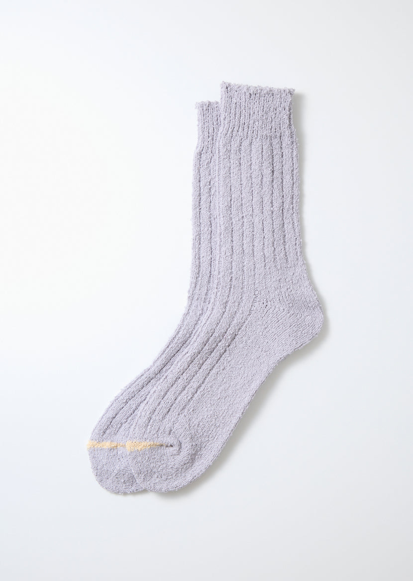 Rototo - R1613 Recycled Cotton Boucle Crew Socks - Pale Blue
