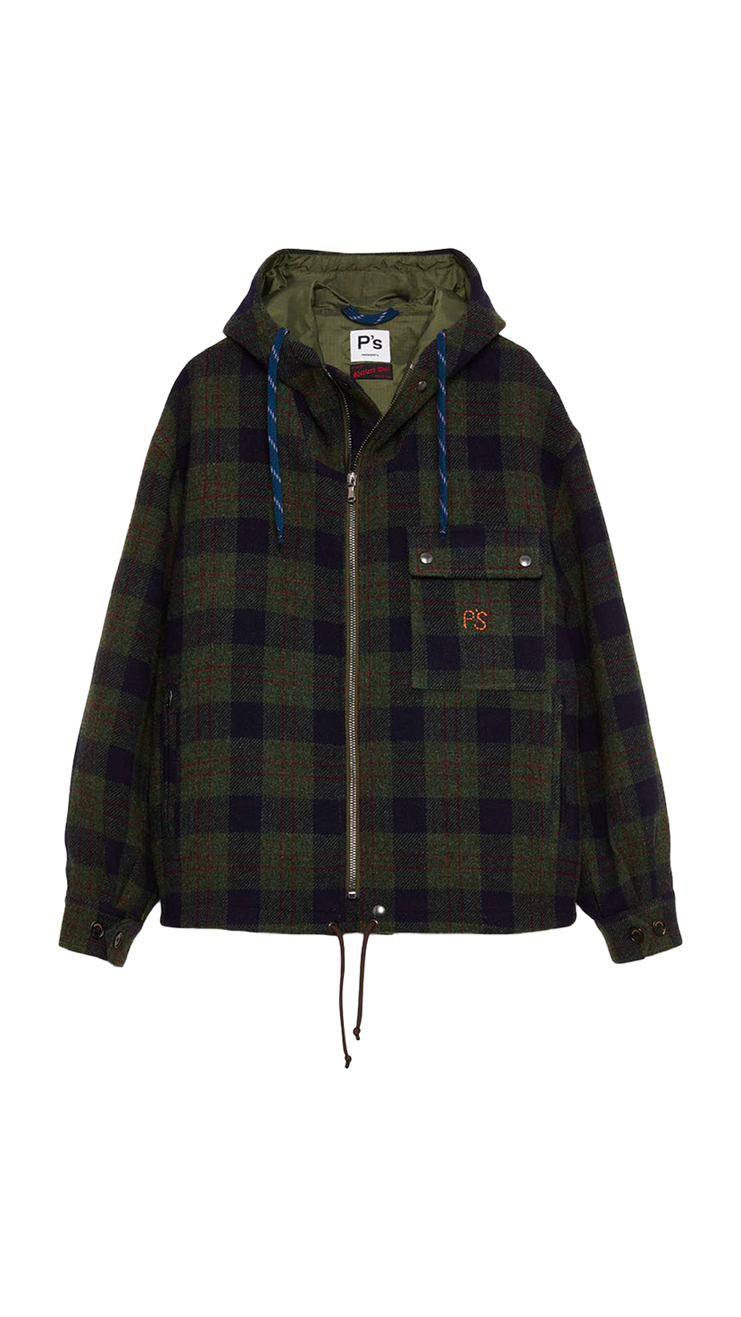President's - Jkt Archy P'S Wool Check - Blue/Green
