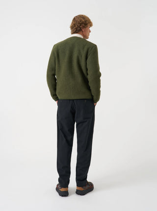 Wool Fleece Cardigan - Olive