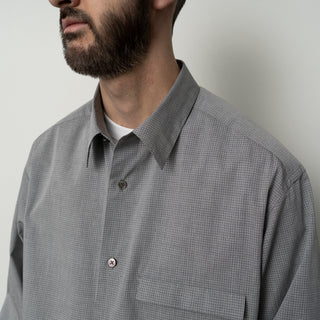 Still by Hand - Oversized shirt - Grey check
