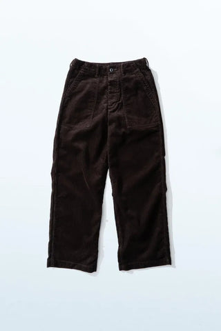 Corduroy fatigue pants - Brun