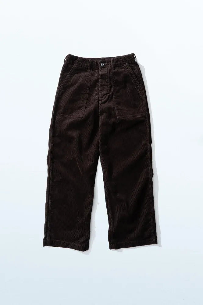 Corduroy fatigue pants - Brun