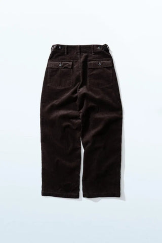 Corduroy fatigue pants - Brun