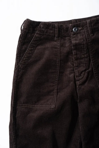Corduroy fatigue pants - Brun
