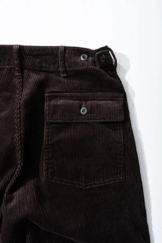Corduroy fatigue pants - Brun
