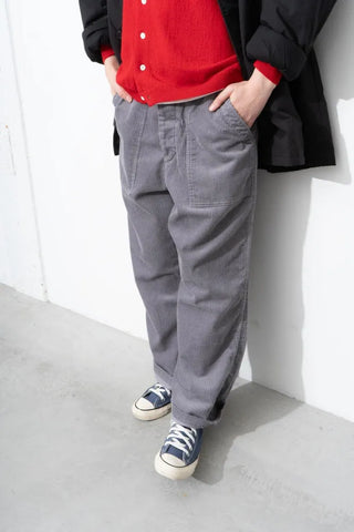 Corduroy fatigue pants - Brun