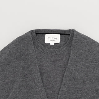 Still by Hand - Silk mixed 2B cardigan - Grey