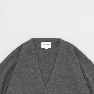 Still by Hand - Silk mixed 2B cardigan - Grey