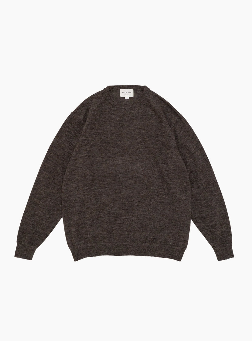 Wool Mohair 10G Pullover - Ash Brown