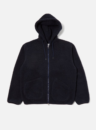 Universal Works - Travel Hoodie - Navy Alvar Fleece