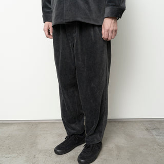 Still by Hand - Corduroy easy pants - Blue Charcoal
