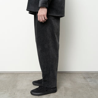 Still by Hand - Corduroy easy pants - Blue Charcoal