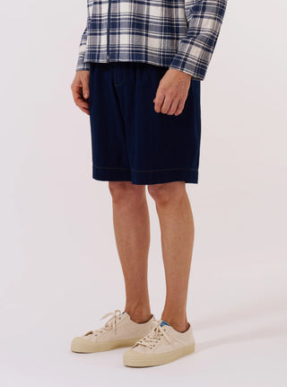 Universal works - Herringbone Track short - Indigo