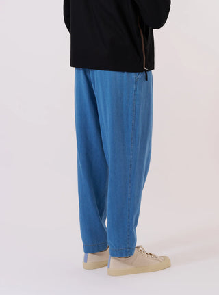 Universal works - Herringbone Track pant - washed Indigo