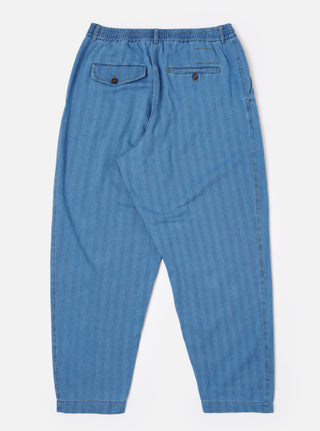 Universal works - Herringbone Track pant - washed Indigo