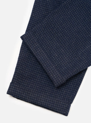 Bobby Wool Mix Super Chino - Navy Check