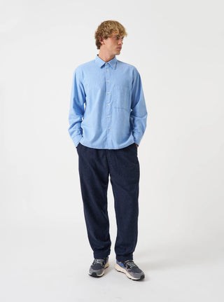 Bobby Wool Mix Super Chino - Navy Check