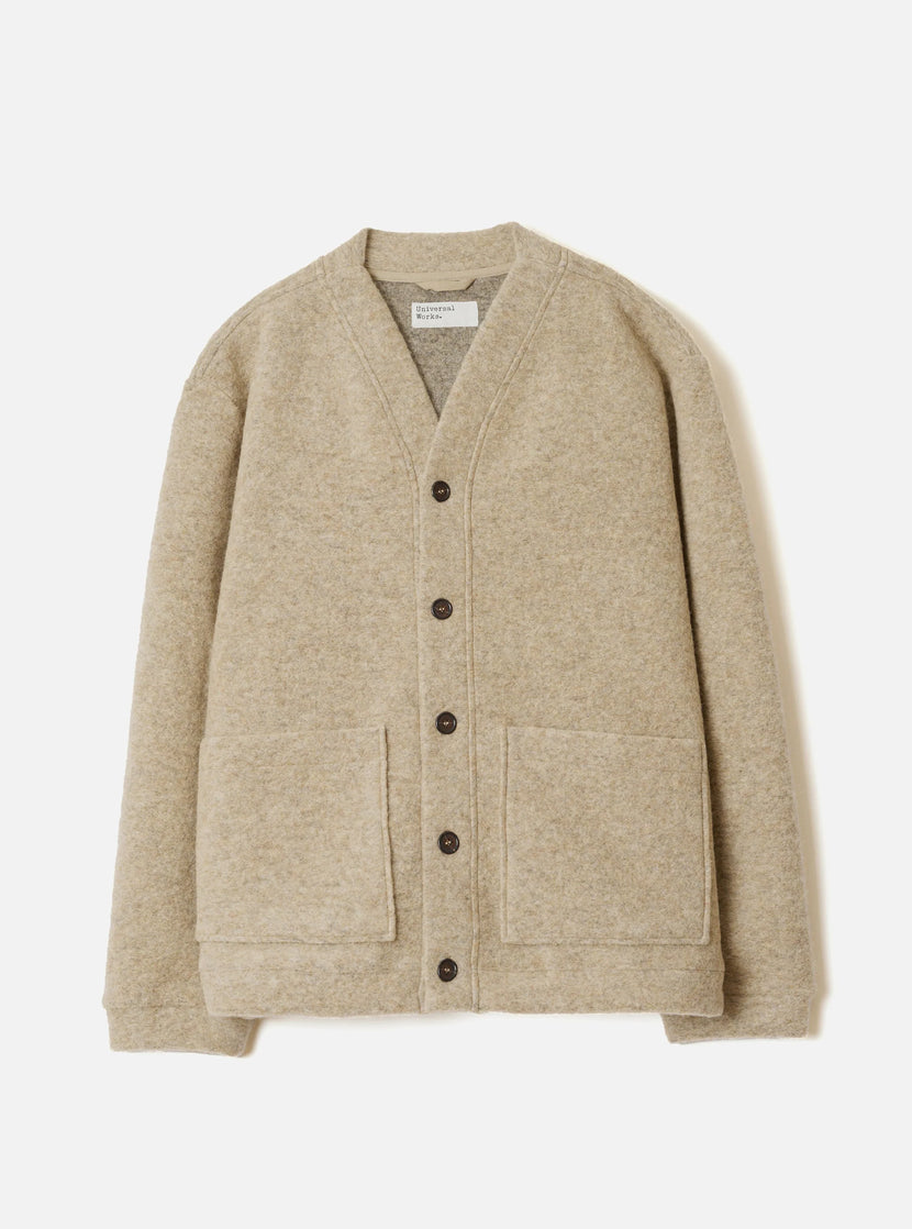 Wool Fleece Advance Cardigan - Fawn