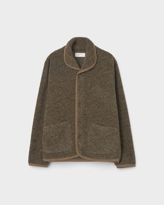 Bouclet Fleece Lancaster Jacket - Brown