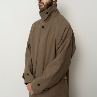 Still by Hand - W/N Ball Colar coat - Black navy