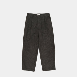 Still by Hand - W/N wide pants - Brown/Charcoal