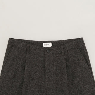 Still by Hand - W/N wide pants - Brown/Charcoal