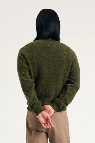 Norse Projects - Birnir Brushed Lambswool - Olive Night