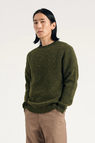 Norse Projects - Birnir Brushed Lambswool - Olive Night