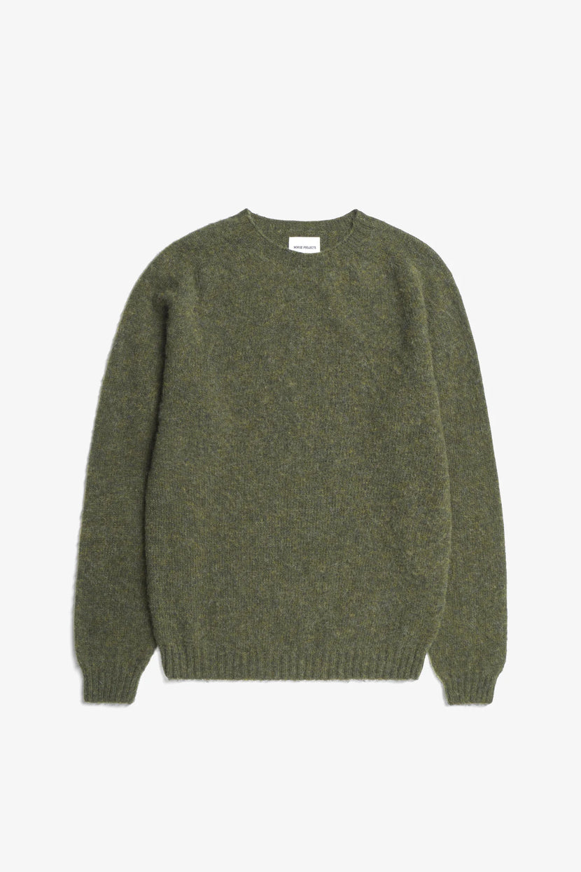 Norse Projects - Birnir Brushed Lambswool - Olive Night