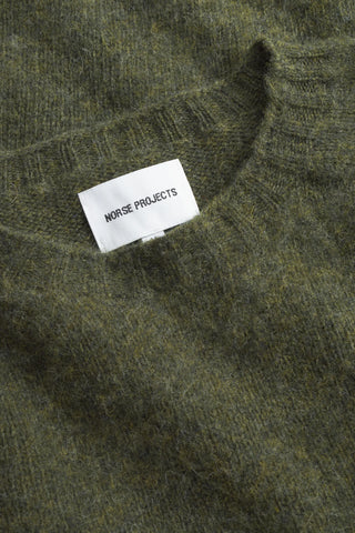 Norse Projects - Birnir Brushed Lambswool - Olive Night