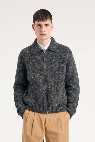 Norse Projects - Erik Donegal Diamond Jacket - Charcoal grey