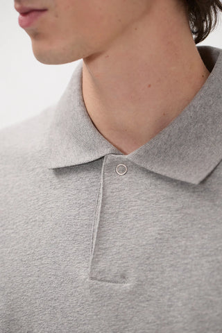 Norse Projects - Sylane relaxed Jersey polo - Grey melange