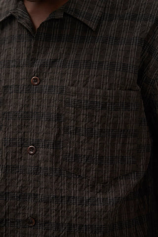 Norse Projects - Mols Check SS Shirt - Brown