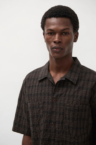 Norse Projects - Mols Check SS Shirt - Brown