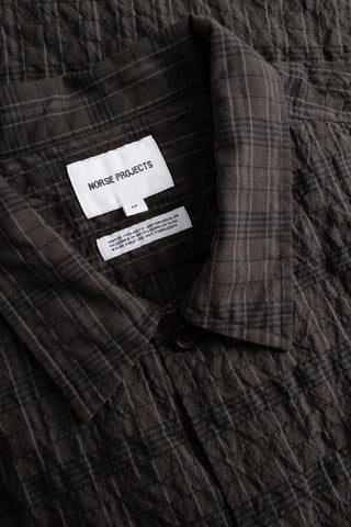 Norse Projects - Mols Check SS Shirt - Brown
