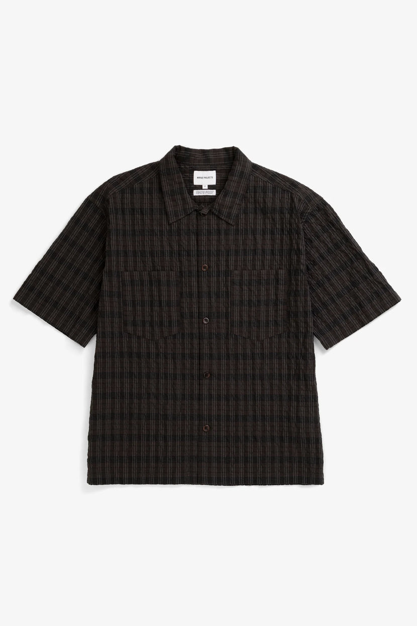 Norse Projects - Mols Check SS Shirt - Brown