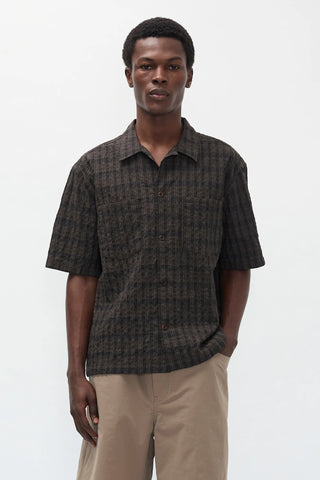 Norse Projects - Mols Check SS Shirt - Brown