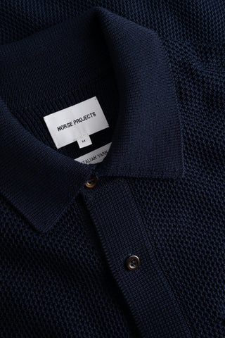 Norse Projects - Fredensborg Mercerised shirt - D.navy