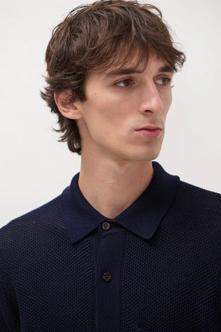 Norse Projects - Fredensborg Mercerised shirt - D.navy