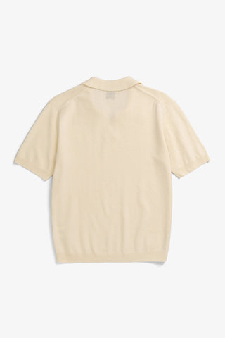 Norse Projects - Anholt cotton paper polo - Ecru