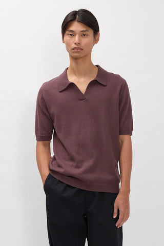 Norse Projects - Anholt cotton paper polo - Shale