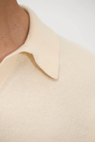 Norse Projects - Anholt cotton paper polo - Ecru