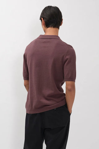Norse Projects - Anholt cotton paper polo - Shale